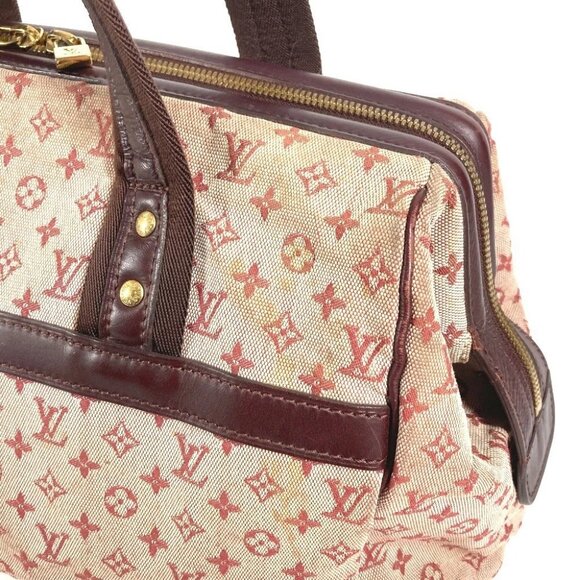 LOUIS VUITTON M92311 Monogram mini Josephine GM Hand Bag Canvas Slys Red - Picture 11 of 16